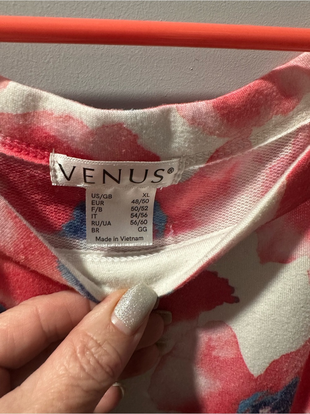 VENUS White Dress with Pink and Blue Floral Print - Picture 3 of 3